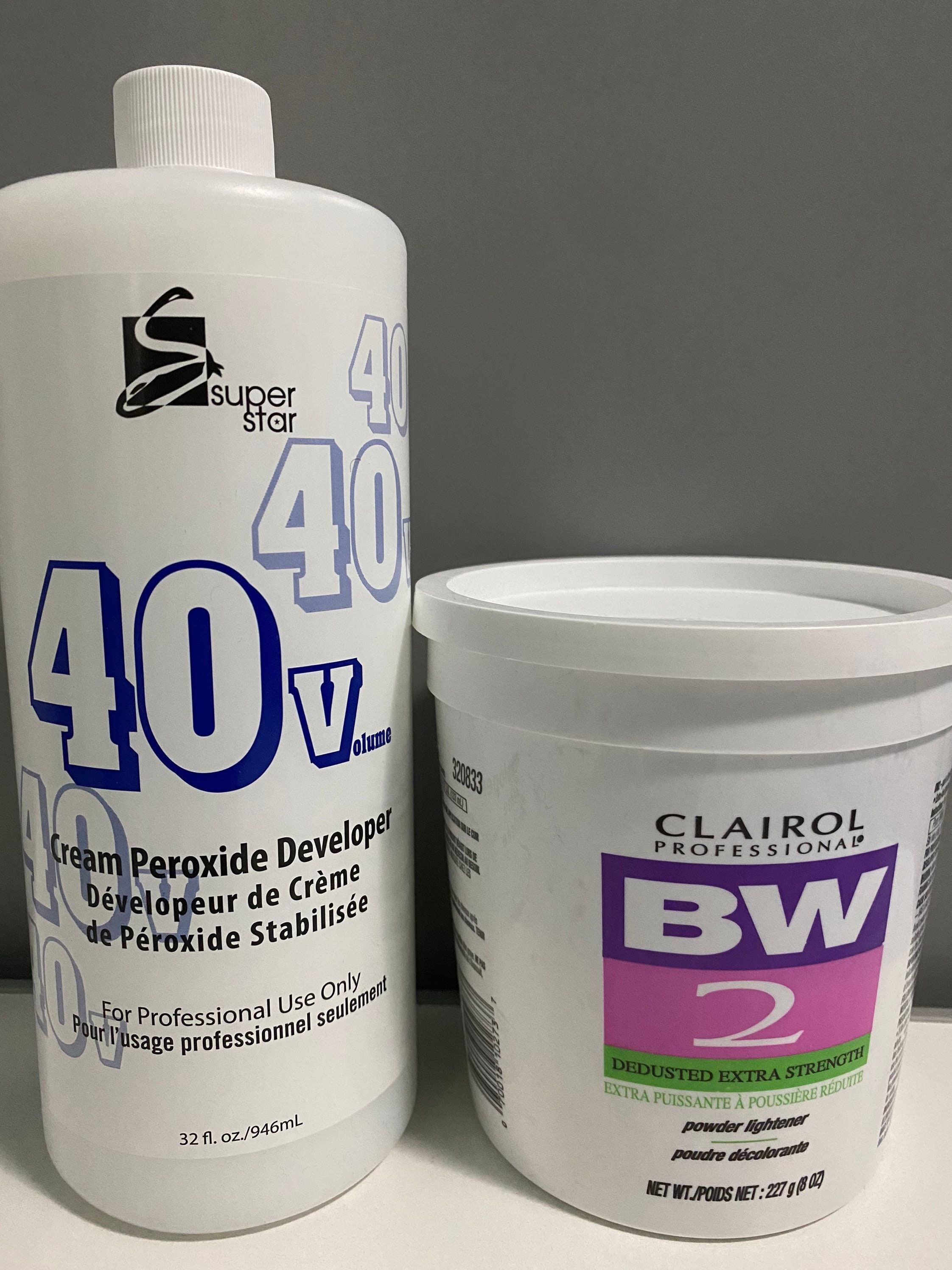 Clairol BW2 bleach 8oz & Superstar developer 40 32oz Etsy