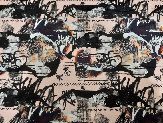 Fleecy Graffiti Street Art Jumper. Warm Minky Squish Sphynx