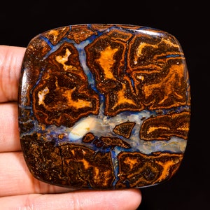174,30 cts Natural Boulder Opal Cabochon losse edelsteen, Australische boulder Opal- Koroit Boulder Opal voor het maken van sieraden 54 x 57 x 5 mm