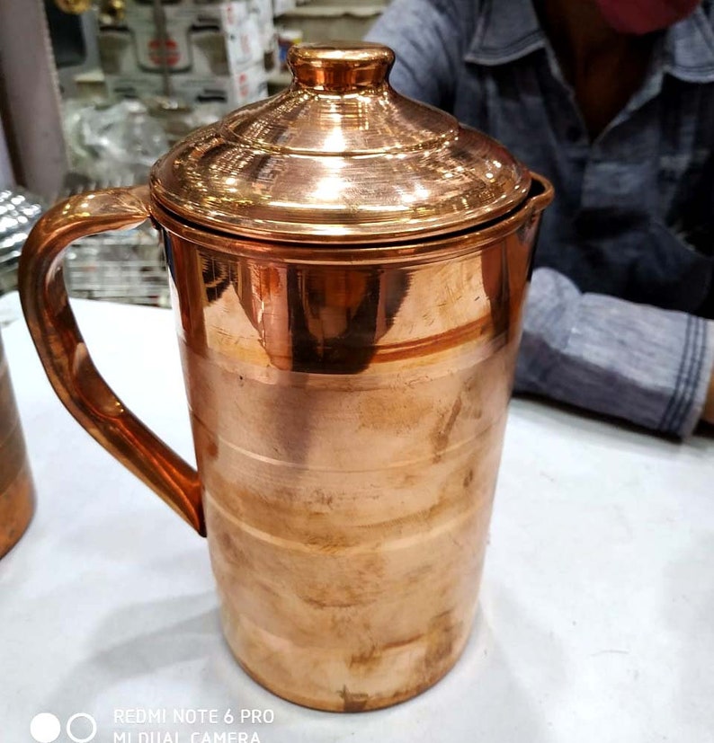 Handmade Copper Luxury Water Jug Pure Copper Pitcher Drinking Etsy
