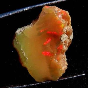 Genuine Ethiopian Opal Rough, Stunning Multi Flashing Ethiopian Opal Welo Uncut Rough, High Quality Rough | Opal Specimen (PR25)