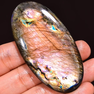 100% Natural Labradorite Cabochon Gemstone for jewelry making - Spectrolite Labradorite Top Loose Gemstone , Labradorite Gemstone (JK5)