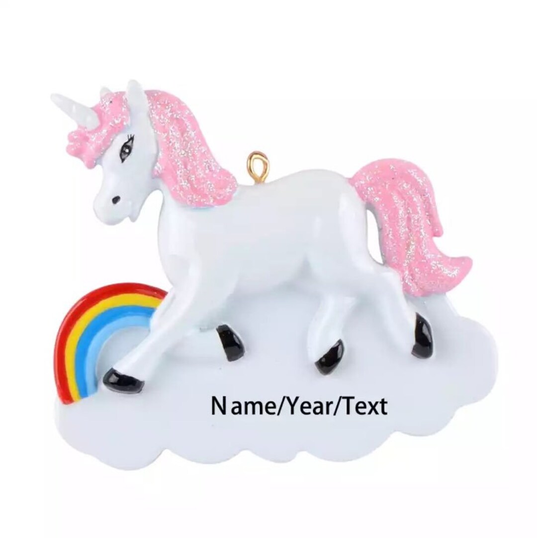 Unicorn Personalised Christmas Tree Decorations / Personalised Etsy