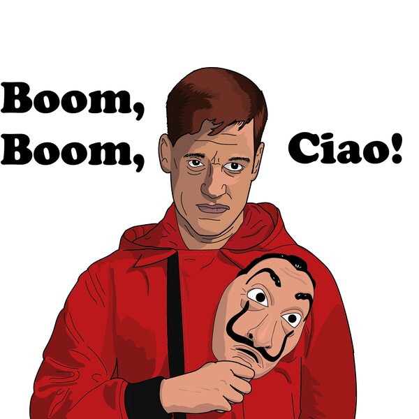 Money Heist Card Etsy