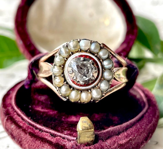 Buy Antique Georgian Rose Cut Diamond Ring in Yellow Gold Online in India -  Etsy