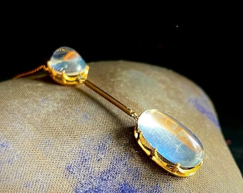 Victorian Moonstone Necklace in 9 Carat Gold; Circa 1890