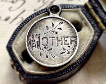 Early Victorian Love Token ‘Mother’ Coin Pendant; Circa 1840