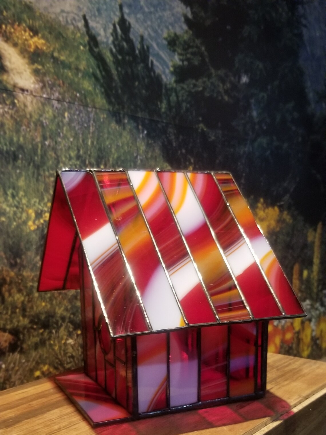 Stained Glass Birdhouse Functional or Decorative Made To | Etsy