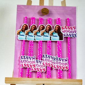Megan Thee Stallion party straws / Birthday party straws / Hot girl meg / Paper straws / Decoration