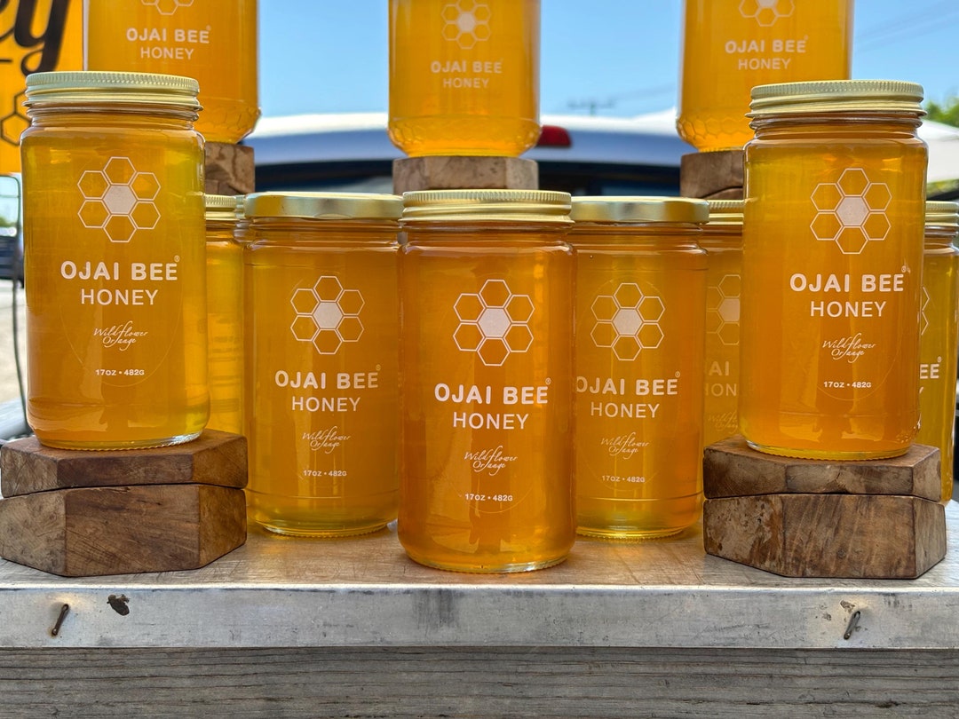 Ojai Bee Honey, 17oz Glass Jar of Organic, Pure, Raw, Unfiltered, Virgin  Honey From the Ojai Valley, California. @ojaibee - Etsy
