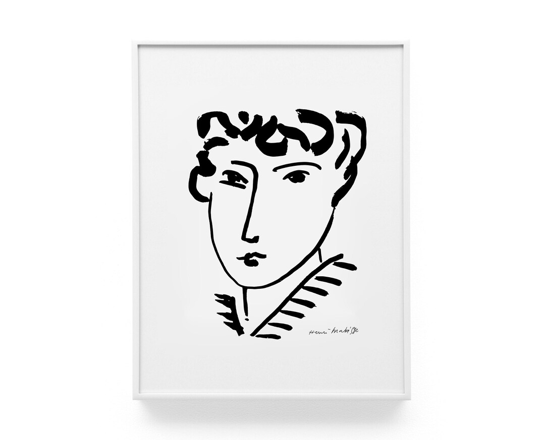 Matisse Poster Portrait Print Matisse Print Abstract Art Etsy