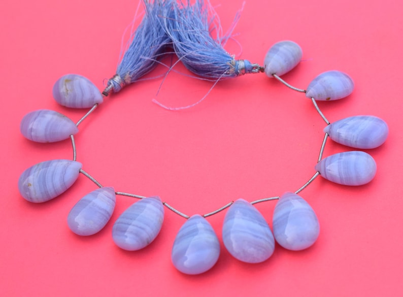 1 strand quality Natural Chalcedony Pear Smooth Beads,22mmx14mm-25mmx17mm,Side Drilled gemstone Beads 8 inch R028