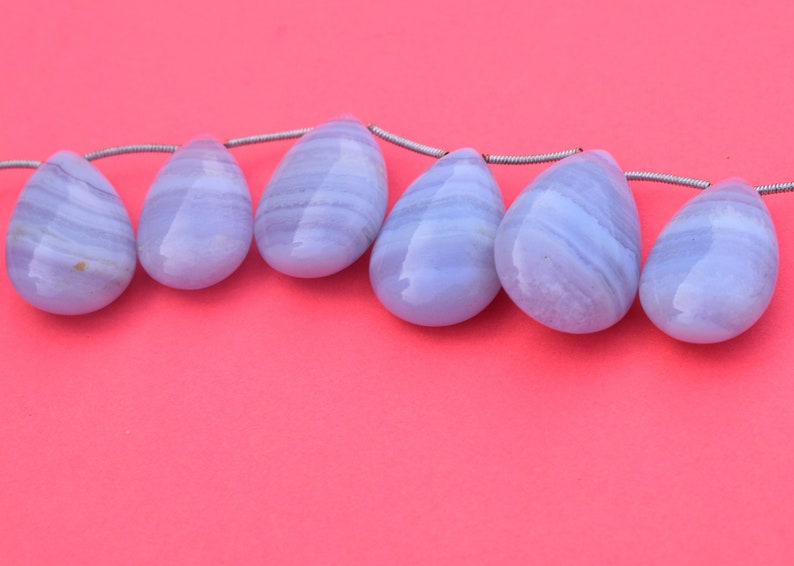 1 strand quality Natural Chalcedony Pear Smooth Beads,22mmx14mm-25mmx17mm,Side Drilled gemstone Beads 8 inch R028