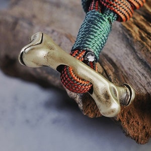 Paracord Bead "Leg Bone" knife bead-lanyard bead-EDC bead-paracord bead-custom-gift for men-bracelet bead-paracord bracelet