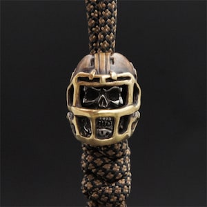 Paracord bead "Football Helmet" Super Bowl knife bead-lanyard bead-EDC bead-paracord beads-custom bead-gift for men-bracelet bead-present