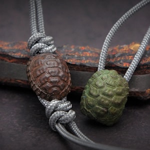Paracord bead "Turtle Shell” Handmade Bronze knife bead-lanyard bead-EDC bead-paracord beads-custom bead-gift for men-bracelet bead-present