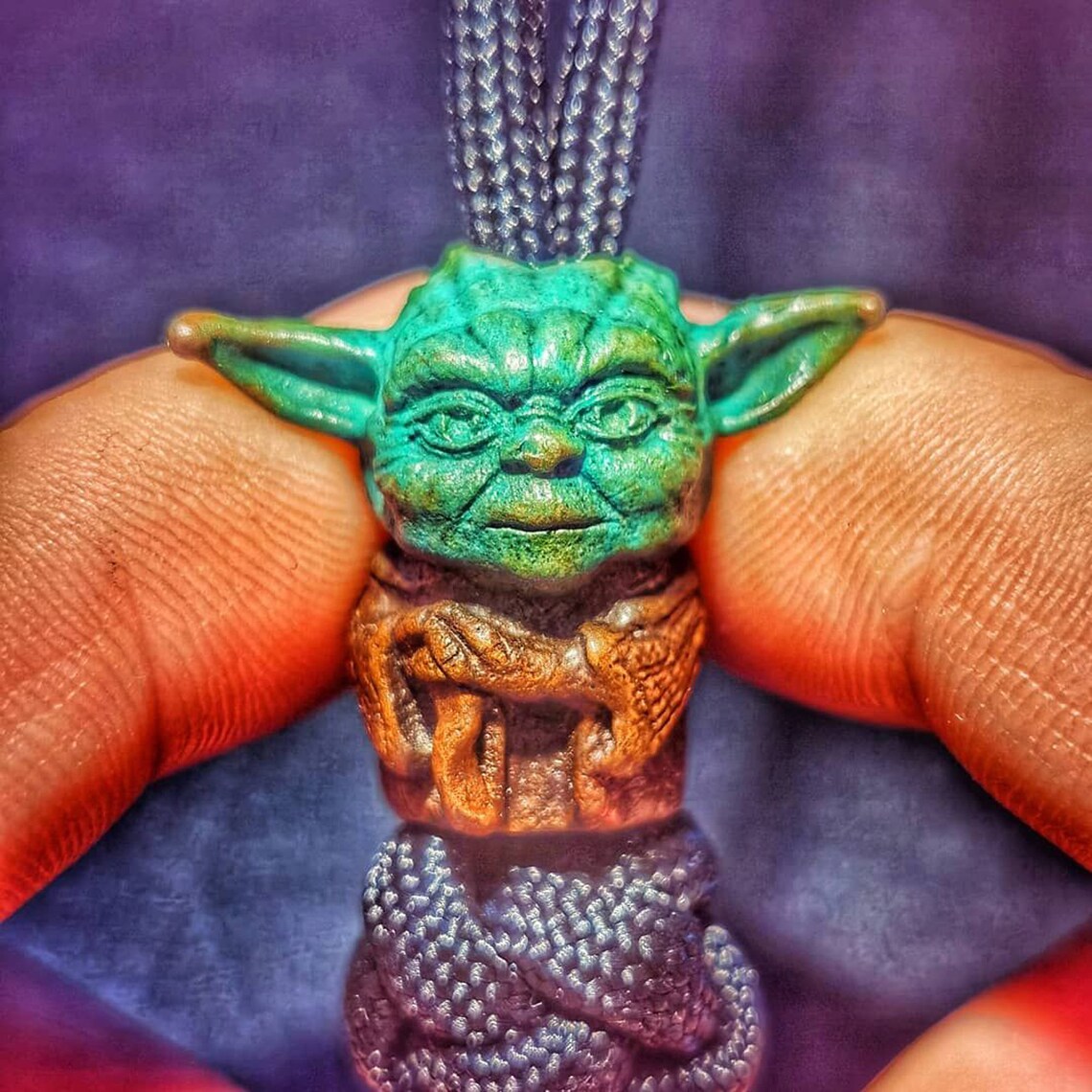 Paracord Bead master Yoda Mandalorian Star War Etsy