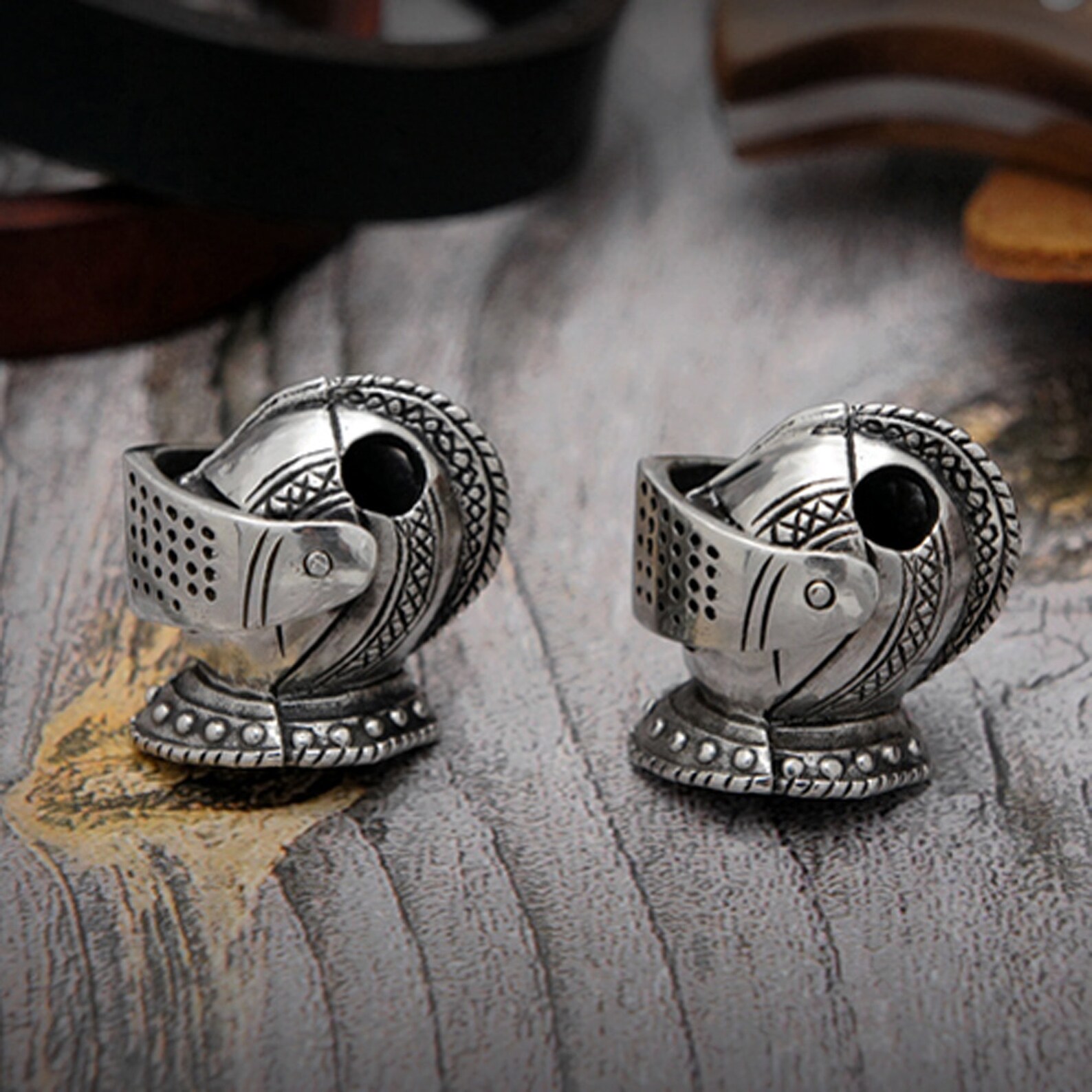 Paracord Bead knight's Helmet & Movable Visor Etsy