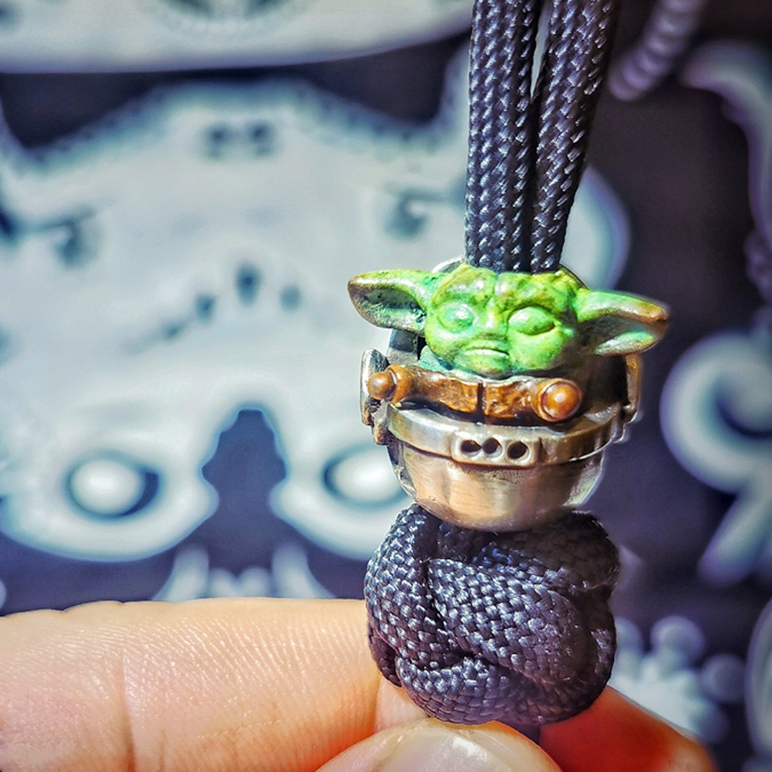 Paracord Bead baby Yoda Floating in a Pod Etsy