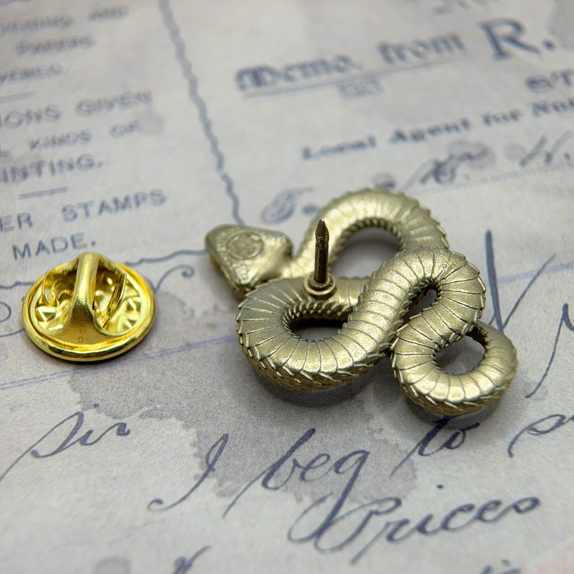 Edison Rasnake Rasnake Broochttle Tie Tack Solid Brass EDC Charm Snake Pin - Etsy
