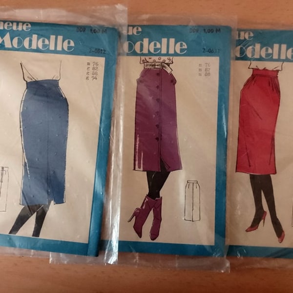 Neue Modelle, DDR, verschiedene Schnittmuster, Röcke, Vintage