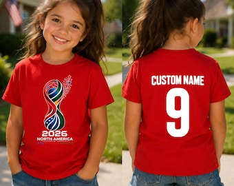 Custom 2026 North America Soccer Shirt, Personalized Name Number Tee, USA Canada Mexico Fan Jersey, Football Cup Gift