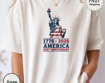 Statue of Liberty Shirt 1776 2026, USA 250th Anniversary Tee, Patriotic Freedom Gift, Vintage American Pride Graphic, Independence Day Top