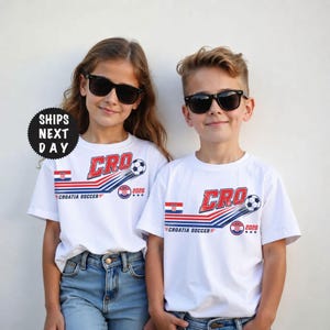 Retro Croatia soccer 2026 tee shown in navy color