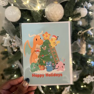 Carte de Noël Pokémon