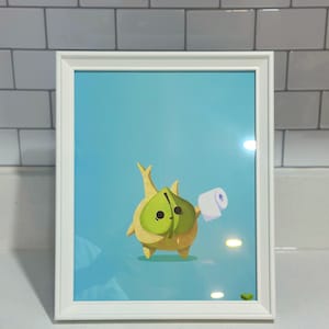 Zelda - oeuvre d'art murale Korok (salle de bain/cuisine/salon)