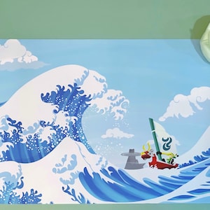 The Great Wave off the Legend of Zelda Wall Art