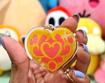 Portachiavi in resina epossidica con contenitore a forma di cuore Zelda