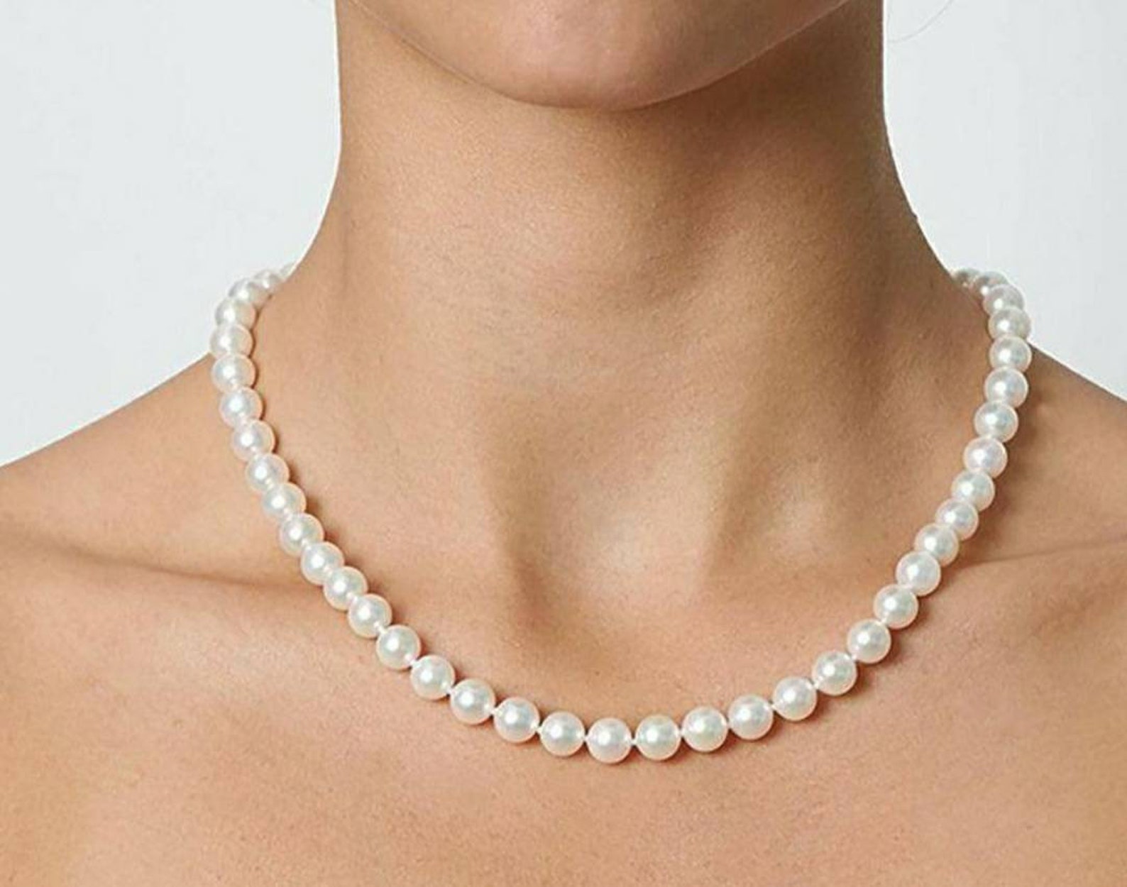 3 layered Pearl necklace with choker necklace Etsy