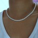 Elegant White glass pearl necklace 