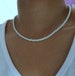 Elegant White glass pearl necklace 