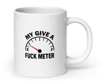 Funny Sarcastic Meter Mug – Rude Adult Humor Coffee Cup Gift
