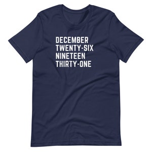 December Twenty-Six Nineteen Thirty-One
