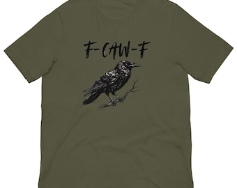 Raven Crow T-Shirt – Funny Gothic Bird Lover Halloween Graphic Tee Gift