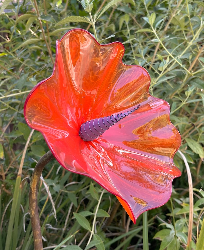Klissglass Blown Glass Garden Flower - Thumbnail 2
