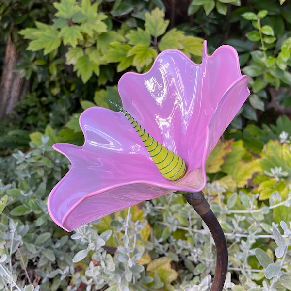 Blown Glass Lavender Garden Flower