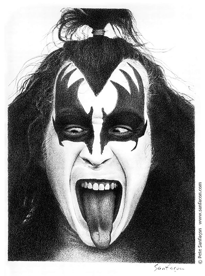 Gene Simmons Sticking Tongue Out Etsy
