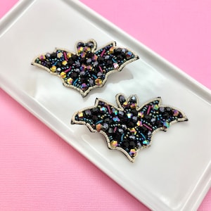 Beaded Bat Earrings: Halloween Costume Jewelry