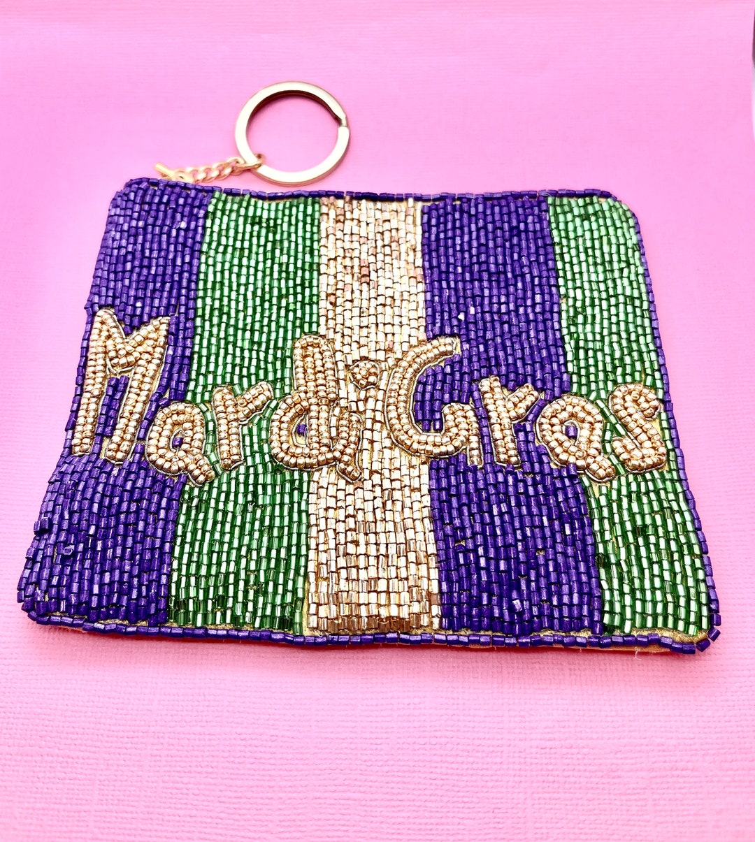mardi gras purse strap