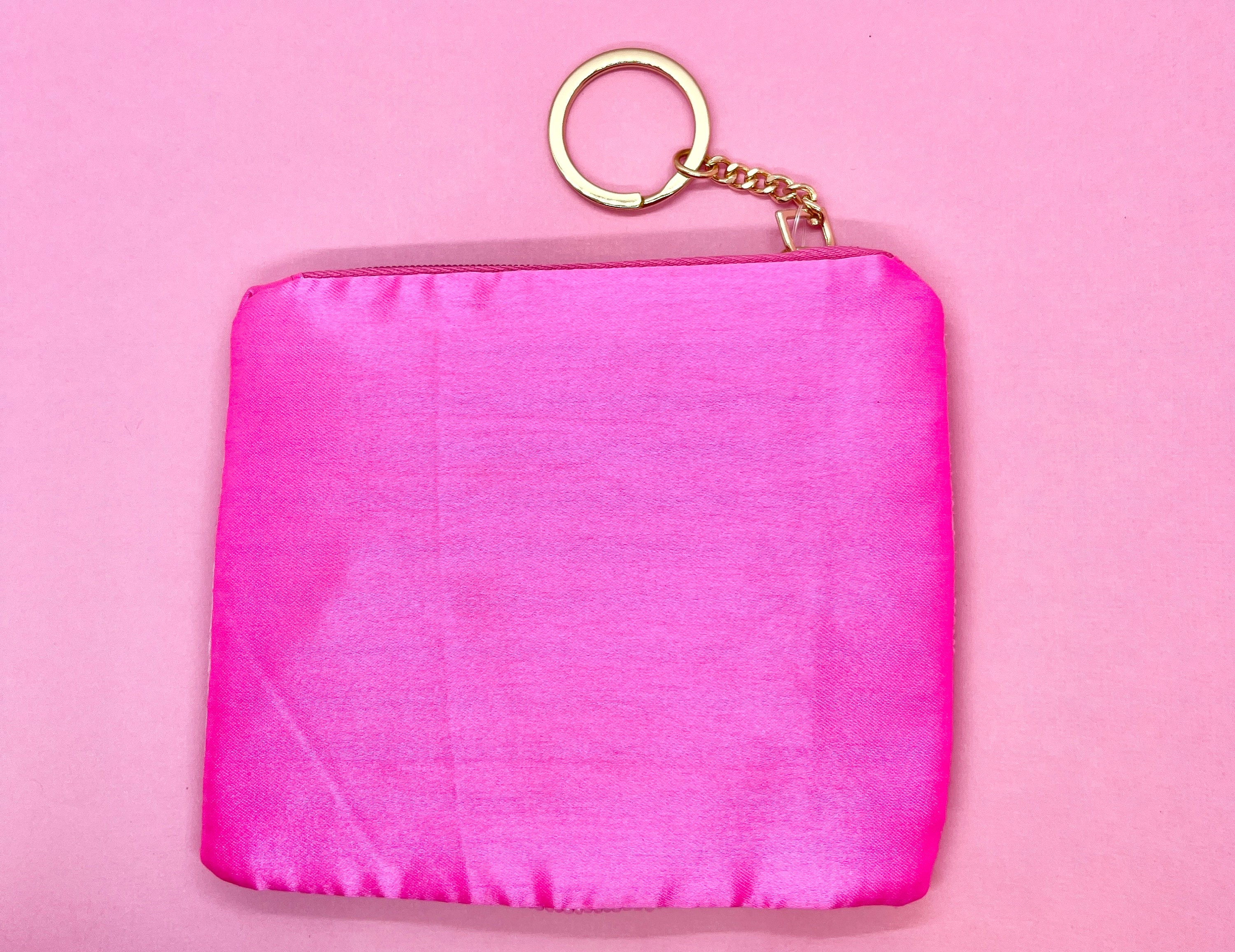 Pink Beaded Coin Purse With Gold Star and Keyring Zipper - Etsy
