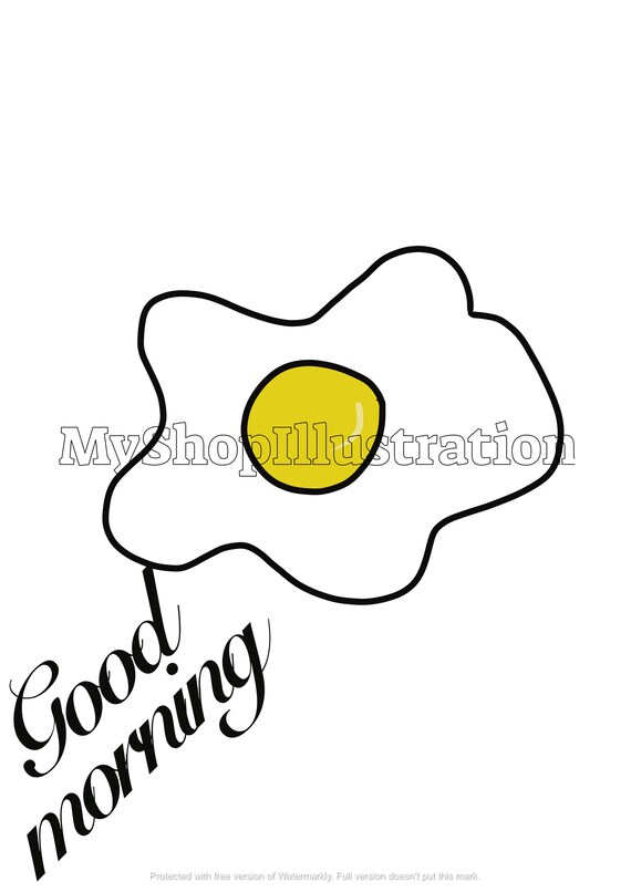 Fried Egg Png Digital Egg Illustration Egg Png Egg Etsy