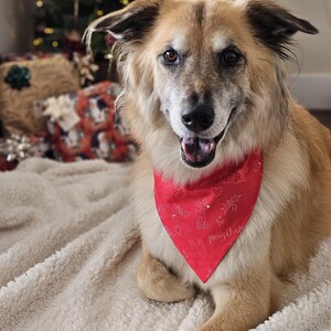 Christmas Dog Bandana SNAP ON
