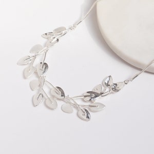 Silver Leaf Necklace | Gift For Her | Leaf Jewellery | Real Leaf Necklace | Silver Statement Necklace | Statement Jewellery | Silver Chain