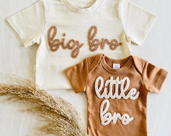 CHEMISES DE FÊTE POUR SOEURS ET SURS - Big Bro Little Sis - Ensemble assorti pour frères et sœurs - T-shirt grande soeur - Chemises Big Brother - Combinaison Little Sis Bro Onesie®