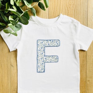 PERSONALIZED KIDS SHIRT - Custom Toddler Initial Organic Cotton TShirt with Name - N is for Name Natural Infant, Toddler & Youth Tee