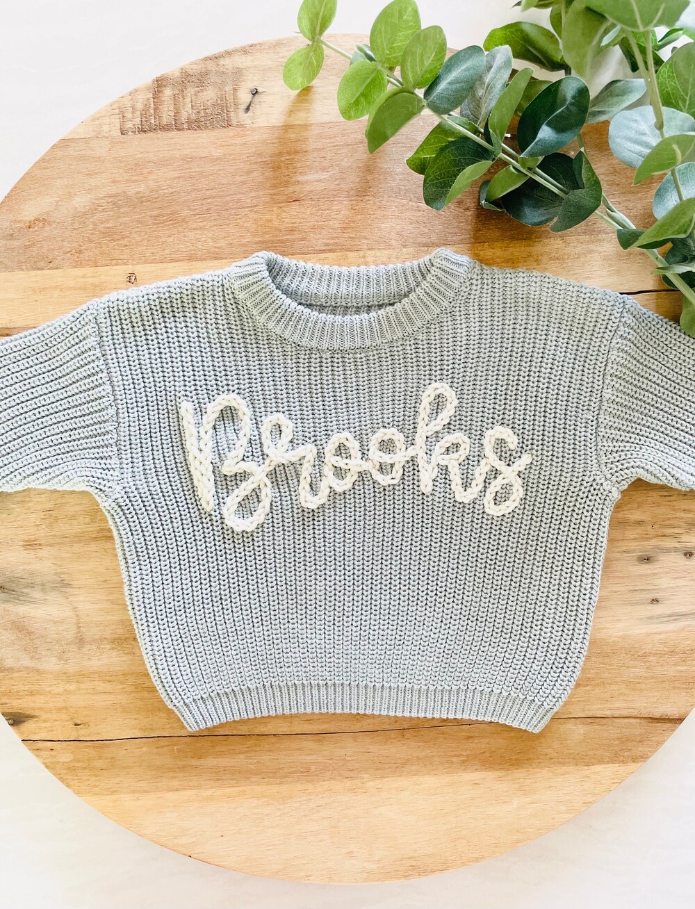 Toddler Sweater Personalized Embroidered Sweater - Custom Baby Name Sweater - Oversized Chunky Kids Sweatshirt -  Baby Announcement - Baby Shower Gift Heirloom Sweater Unisex Style Realtorgift